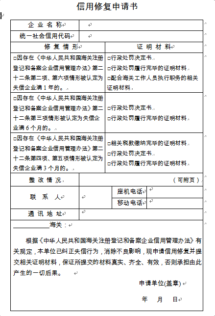 信用盘如何申请_“认企行”丨海关失信企业如何正确按下“修复键”